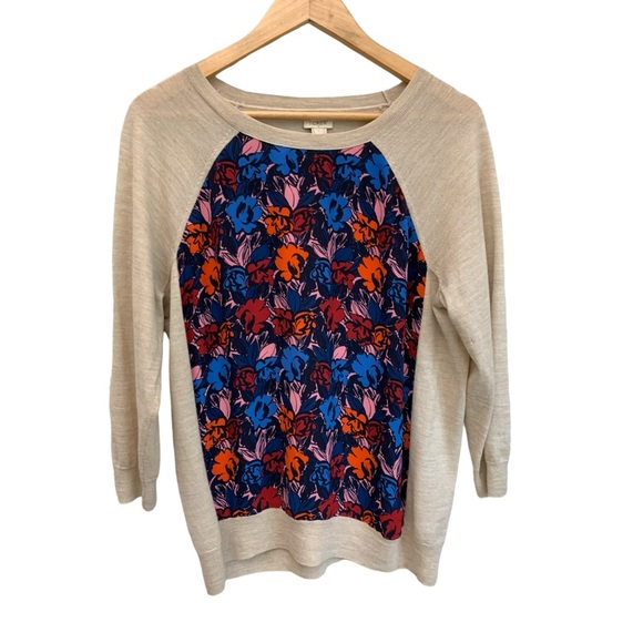 J. Crew Sheer Floral Blouse size Large - Picture 1 of 6